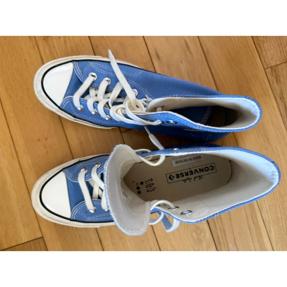 Converse Chuck 70 Hi Top University Blue Canvas Sneakers Mens 7.5 Womens 9 - Picture 4 of 11